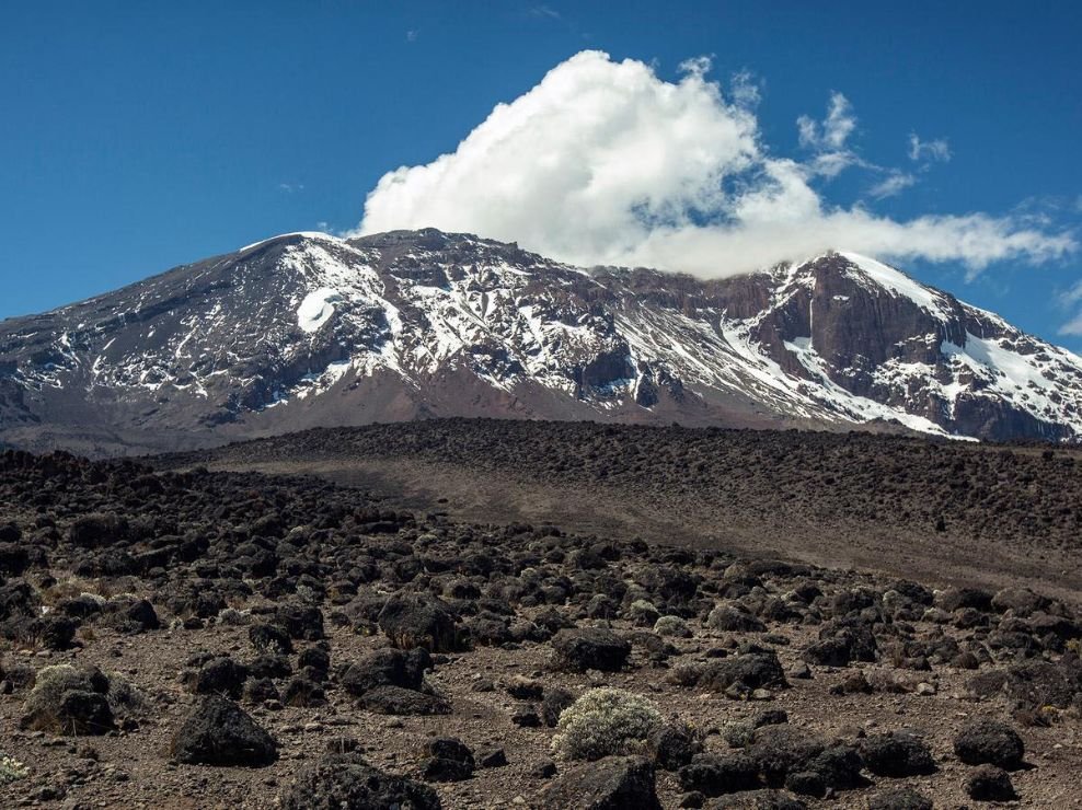 A scenic section of Mount Kilimanjaro along the Rongai Route during a 7 Days 6 Nights climb.