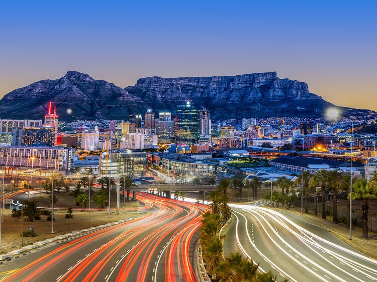 Scenic view of Cape Town with Table Mountain during a Kenya Adventure Tour with Wild Pro Adventures